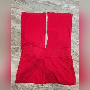 Tapata Red Pull-On Stretch Work Pants Size L (12) 28” Inseam Career Trousers